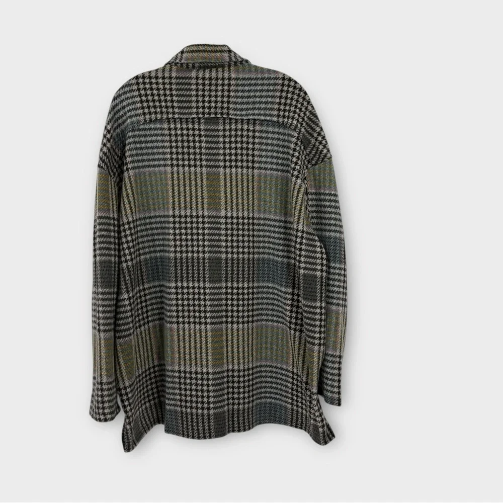 First Love by Lovelyn Cozy Plaid Relaxed Fit Top in Grey Women’s Size L - Picture 7 of 8